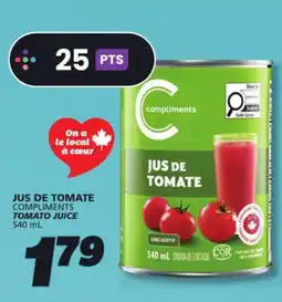 IGA COMPLIMENTS TOMATO JUICE offer