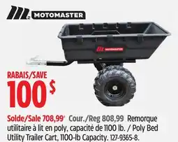 Canadian Tire Motomaster Poly Bed Utility Trailer Cart offer