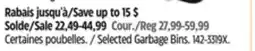 Canadian Tire Type A Selected Garbage Bins offer