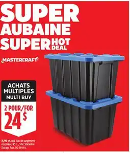 Canadian Tire Mastercraft 45L Stackable Storage Tote offer