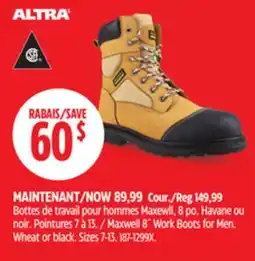 Canadian Tire Altra Maxwell 8˝ Work Boots for Men offer