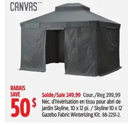 Canadian Tire CANVAS Skyline 10 x 12´ Gazebo Fabric Winterizing Kit offer