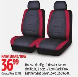 Canadian Tire AutoTrends Low-Back Faux Leather Seat Cover offer