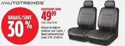 Canadian Tire AutoTrends Black Leatherette Seat Cover offer
