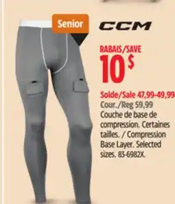 Canadian Tire Compression Base Layer. Selected sizes offer