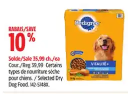 Canadian Tire Pedigree Selected Dry Dog Food offer