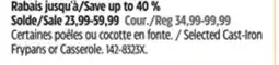 Canadian Tire Lagostina Selected Cast-Iron Frypans or Casserole offer