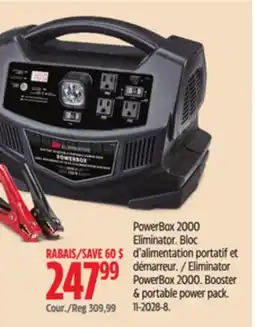 Canadian Tire MotoMaster Eliminator PowerBox Portable Power Pack & Battery Booster offer