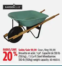 Canadian Tire 5 Cu-Ft Steel Wheelbarrow offer
