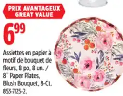 Canadian Tire 8˝ Paper Plates, Blush Bouquet, 8-Ct offer