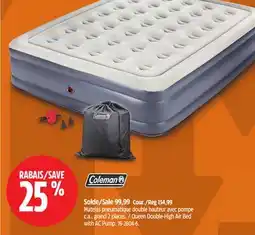 Canadian Tire Coleman Queen Double-High Air Bed with AC Pump offer