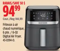 Canadian Tire Black & Decker 6-Qt Digital Air Fryer offer