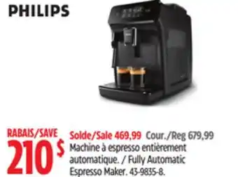 Canadian Tire Phillips Fully Automatic Espresso Maker offer