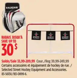 Canadian Tire Selected Street Hockey Equipment and Accessories offer
