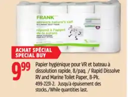 Canadian Tire Frank Rapid Dissolve RV and Marine Toilet Paper offer
