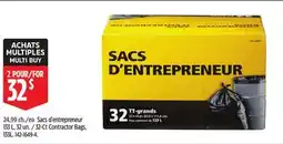 Canadian Tire 32-Ct Contractor Bags, 133L offer