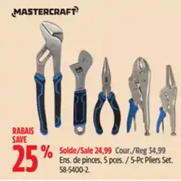Canadian Tire Mastercraft 5-Pc Pliers Set offer