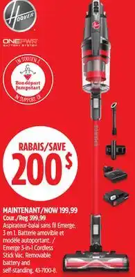 Canadian Tire Hoover Emerge 3-in-1 Cordless Stick Vac offer