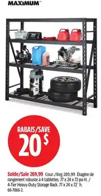 Canadian Tire MAXIMUM 4-Tier Heavy-Duty Storage Rack offer