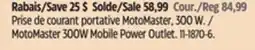 Canadian Tire MotoMaster 300W Mobile Power Outlet offer