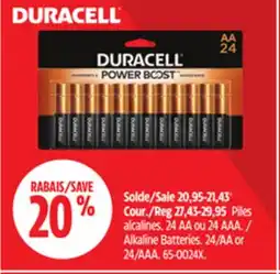 Canadian Tire Alkaline Batteries. 24/AA or 24/AAA offer
