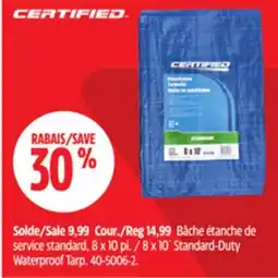 Canadian Tire Certified 8 x 10´ Standard-Duty Waterproof Tarp offer