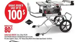 Canadian Tire 10˝ Heavy-Duty Worm Drive Table Saw/Stand offer