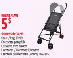 Canadian Tire Harmony Litewave Umbrella Stroller with Canopy offer