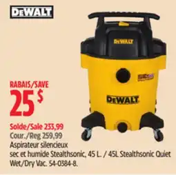 Canadian Tire DEWALT 45L Stealthsonic Quiet Wet/Dry Vac offer