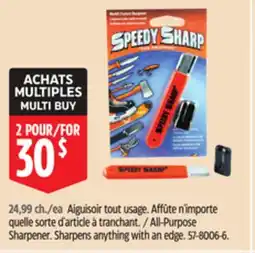 Canadian Tire Speedy-Sharp All-Purpose Sharpener. Sharpens anything with an edge offer