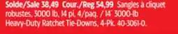 Canadian Tire MotoMaster Heavy-Duty Ratchet Tie-Downs, 4-Pk offer
