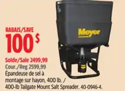 Canadian Tire Meyer 400-lb Tailgate Mount Salt Spreader offer