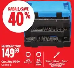 Canadian Tire Mastercraft 270-pc Socket Set offer