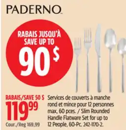 Canadian Tire Paderno Slim Rounded Handle Flatware offer