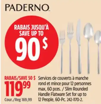 Canadian Tire Paderno Slim Rounded Handle Flatware offer