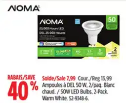 Canadian Tire NOMA 50W LED Bulbs offer
