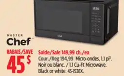 Canadian Tire Master Chef 1.1 Cu-Ft Microwave offer