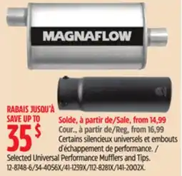 Canadian Tire Selected Universal Performance Mufflers and Tips offer