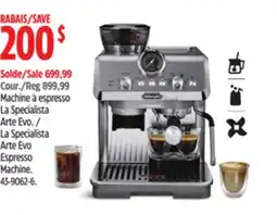 Canadian Tire Delonghi La Specialista Arte Evo Espresso Machine offer