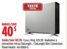 Canadian Tire DeLonghi Slim Convection Panel Heater offer