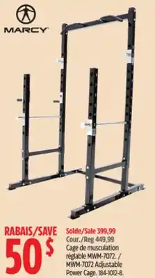 Canadian Tire Marcy MWM-7072 Adjustable Power Cage offer
