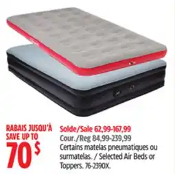 Canadian Tire Coleman Selected Air Beds or Toppers offer