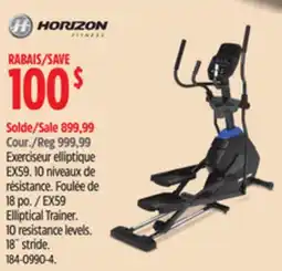 Canadian Tire EX59 Elliptical Trainer. 10 resistance levels. 18˝ stride offer