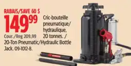 Canadian Tire Motomaster 20-Ton Pneumatic/Hydraulic Bottle Jack offer