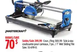 Canadian Tire 7˝ Wet Sliding Tile Saw offer