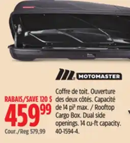 Canadian Tire MOTOMASTER Rooftop Cargo Box offer