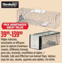 Canadian Tire Havahart Durable, Safe and Effective Live Animal Traps offer