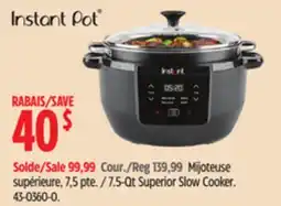 Canadian Tire Instant Pot 7.5-Qt Superior Slow Cooker offer