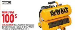 Canadian Tire DEWALT 4-Gallon Twin Stack Air Compressor offer