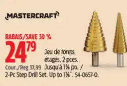 Canadian Tire mastercraft 2-Pc Step Drill Set offer